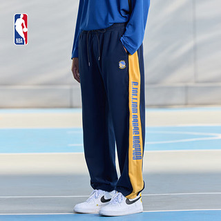 NBA球队文化系列 金州勇士宽松长裤男子运动裤户外舒适运动休闲裤 藏青色 XXXL