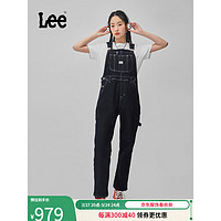 Lee24春季清水洗围兜口袋女背带牛仔裤LWB007752100-8 清水洗 L