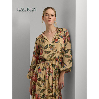 LAUREN RALPH LAUREN 拉夫劳伦 女装 24早春花卉褶皱乔其纱层叠连衣裙RL61861 100-多色 4