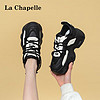 拉夏贝尔女鞋运动老爹鞋纯色简洁风格女鞋2024春季女鞋厚底软感透气运动鞋 黑白 107 40