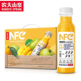 农夫山泉 NFC果汁橙汁鲜汁果冷压榨300ml*10瓶 礼盒装