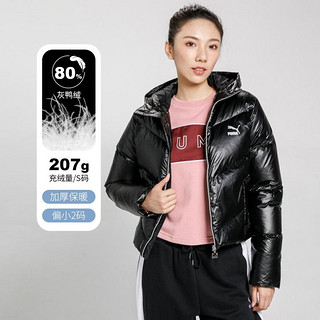 PUMA 彪马 加厚保暖 女子中大童连帽羽绒服短款小个子女式羽绒外套