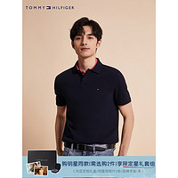 TOMMY HILFIGER【范丞丞同款套装礼盒】男1985POLO衫+弹力斜纹直筒休闲裤 藏青色DW5【上装】 M(：135-150斤)