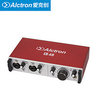 Alctron 爱克创 U48外置声卡主播直播电脑录音专业USB外置声卡48V