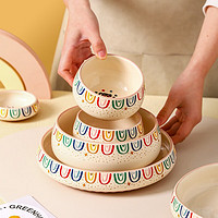 KAWASIMAYA 川岛屋 陶瓷碗家用2024新款可爱餐具套装汤碗饭碗面碗菜盘子 3.5英寸米饭碗