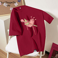 La Chapelle City 拉夏贝尔 女士新款100%纯棉短袖T恤