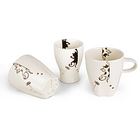 YOSHINA 吉奈 日本进口波佐见烧马克杯陶瓷水杯茶杯日式猫咪杯彩绘手绘