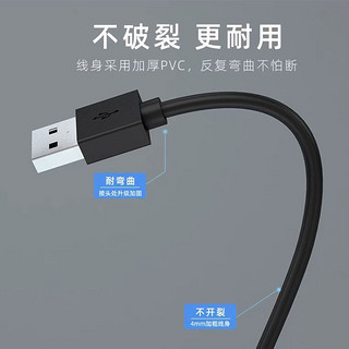 斯洛普 usb3.0扩展器集分线器笔记本电脑多功能外接鼠标键盘u优盘拓扩展坞ubs一拖四延长多接口hub拓展坞type-c数据