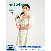 hotwind 热风 2024年夏季女士印花连衣裙 03米色 XL