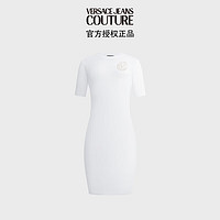 范思哲Versace Jeans Couture24春夏女士V-EMBLEM印花连衣裙 白色 M