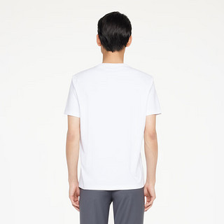 劲霸男装（K-Boxing）圆领简约休闲时尚夏季短袖T恤HTCR1961 白色 160/XS