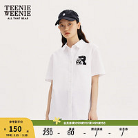 TEENIE WEENIE x sanrio联名酷洛米小熊短袖衬衫短款上衣女夏款 象牙白 165/M