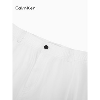 Calvin Klein Jeans24春夏男士复古经典绣标直筒工装风休闲短裤J325140 YAF-月光白 M