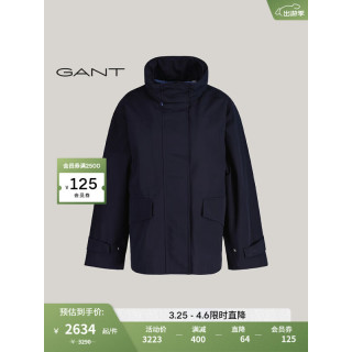 GANT甘特2024春季女士时尚简约夹克外套4700323 433夜蓝色 L