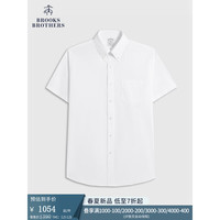 布克兄弟 Brooks Brothers BrooksBrothers)男士24春夏修身版牛津纺美式短袖免烫正装衬衫 1001-白色 15
