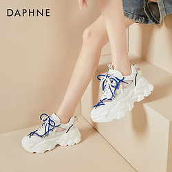 DAPHNE 达芙妮 百搭休闲鞋女秋冬2023新款老爹鞋时尚厚底单鞋松糕运动鞋