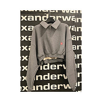 alexanderwang 香港直邮ALEXANDER WANGAlexander Wang  灰色翻领长袖卫衣1CC124