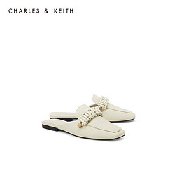 CHARLES & KEITH CHARLES&KEITH夏季女鞋CK1-70920104绊带饰平底穆勒鞋