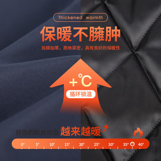 才子（TRIES）男士棉服秋冬新款防风棉衣外套纯色时尚冲锋上衣保暖外出服 XXL(180/96A)