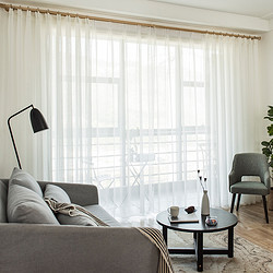 卡娜姿 北欧现代窗纱纱帘  宽2.0米*高2.5米 挂钩式一片装