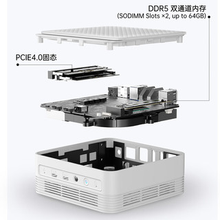 MINISFORUM 铭凡 UM690WT 迷你台式机 国标联发科