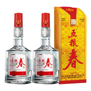 五粮春 经典浓香型白酒 2瓶装 45度 250mL 2瓶