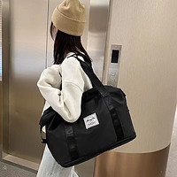 HUIJI 绘季 旅行包女短途手提超大容量健身包轻便待产出差行李袋子旅游牛津布