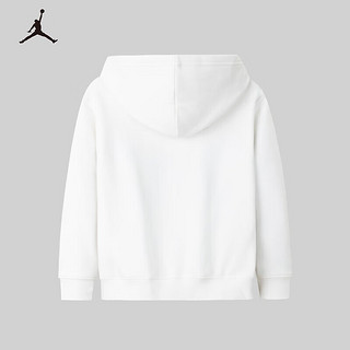 NIKE JORDAN 耐克AJ童装男童加绒连帽卫衣冬季保暖金标儿童上衣 棉花糖 140/68(S)