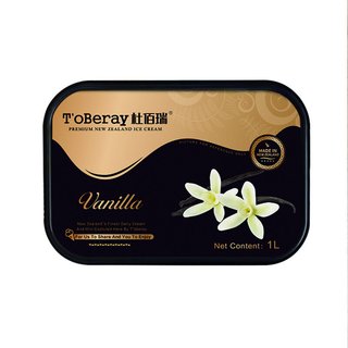 杜佰瑞（T'oberay）冰淇淋1L*1盒新西兰香草味冰激凌甜品冷饮雪糕