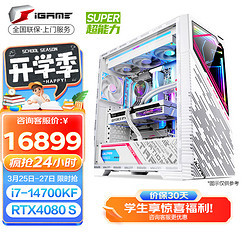 COLORFUL 七彩虹 iGame M600II代-LL600全家桶水冷RTX4080S 16GB+1TB官标 全新酷睿I7-14700KF