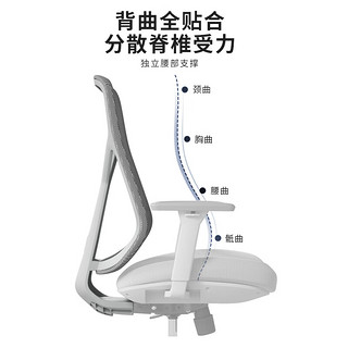 进奢电脑椅办公椅人体工学椅子家用电竞宿舍学习椅舒适久坐座椅转椅 3D扶手/三段锁定底盘-灰框绿色