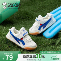 SNOOPY史努比童鞋儿童跑步鞋24春季男女童透气耐磨缓震休闲时尚运动板鞋 白/蓝/红 29码 脚长17.2-17.7cm