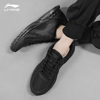 LI-NING 李宁 春秋网面透气运动鞋 黑色