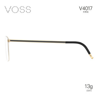VOSS眼镜生物薄钛镜架男士超轻近视配镜眼镜框 V4017 C01金色 V4017-C01-金色