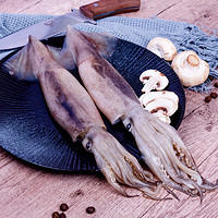 鸿顺 深海大鱿鱼 500-550g/2条 鲜捕速冻 海鲜水产 烧烤食材 火锅食材