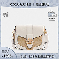 COACH 蔻驰 官方 奥莱款GEORGIE女包C字印花马鞍包单肩斜挎包C2806