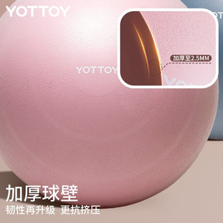 yottoy 瑜伽球训练专业加厚防爆抗压瑜珈球儿童运动助产分娩球 英国王室 茉粉色 75CM(身高165CM-175CM)