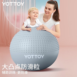 yottoy 婴儿瑜伽球颗粒带软刺加厚防爆儿童感统训练球宝宝按摩平衡球 蓝色 65cm (身高160CM-1)