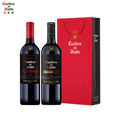 casillero del diablo 红魔鬼 浓郁珍藏红葡萄酒750ml 黑金组合双支装