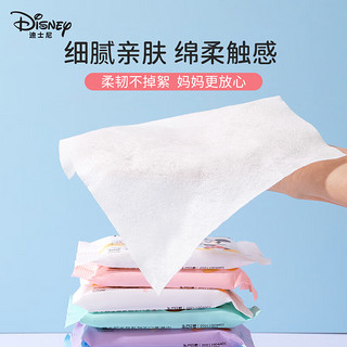 Disney 迪士尼 婴儿手口湿巾 新生儿便携湿纸巾 (10抽*6）1袋