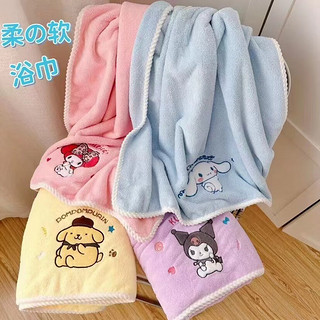 韩谷秀 草莓熊浴巾套装 吸水柔软速干毛巾 毛巾+浴巾