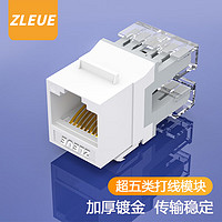 值计ZLEUE 值计 超五类网络模块 CAT5e打网线面板模块 通用RJ45水晶头母座电脑网口插座转接连接头  ZL-5B