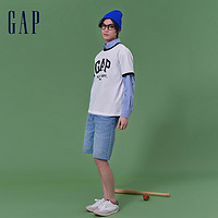 Gap 盖璞 男装2024夏季新款时尚纯棉廓形牛仔短裤宽松百搭休闲裤889900