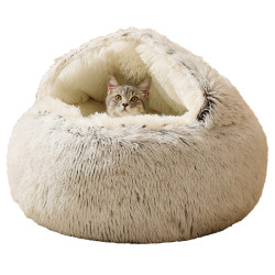 秀逗猫 被子猫窝四季通用冬季保暖半封闭式猫咪冬天睡觉用品宠物贝壳猫窝