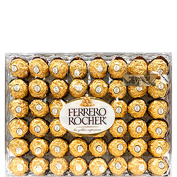 FERRERO ROCHER 费列罗 Ferrero费列罗榛果威化巧克力600g礼盒48粒装中秋国庆