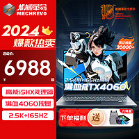 机械革命 极光Pro 2024款16英寸游戏本 满血版4060 i5-13450HX  DDR516G 2T 2.5K