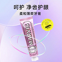 MARVIS 玛尔仕 玛尔斯柔和薄荷牙膏清新口气亮白去渍牙龈护理75ml