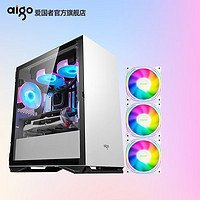 aigo 爱国者 YOGO M2黑色/白色/粉色/橙白电脑机箱台式机MATX小机箱水冷侧透电竞游戏itx机箱