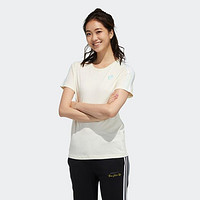 adidas NEO 气质时尚透气休闲女款圆领短袖T恤女装