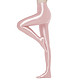  AMORESY Aglaia系列油亮光泽丝滑打底外穿弹力塑性提臀彩色健美裤 粉色 XXXL　